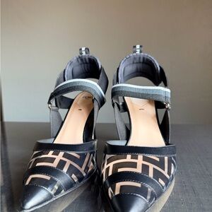 Fendi Black and Clear Heels